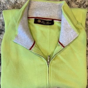 Loro Piana Roadster cotton zip-up sweater sz 54